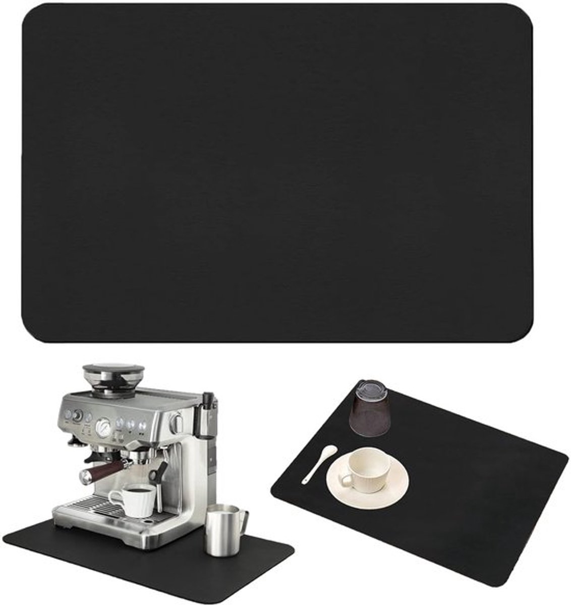Afdruipmat 60 x 50 cm - Antislip - Sneldrogend - PU-oppervlak - Zacht - Opvouwbaar - Droogmat