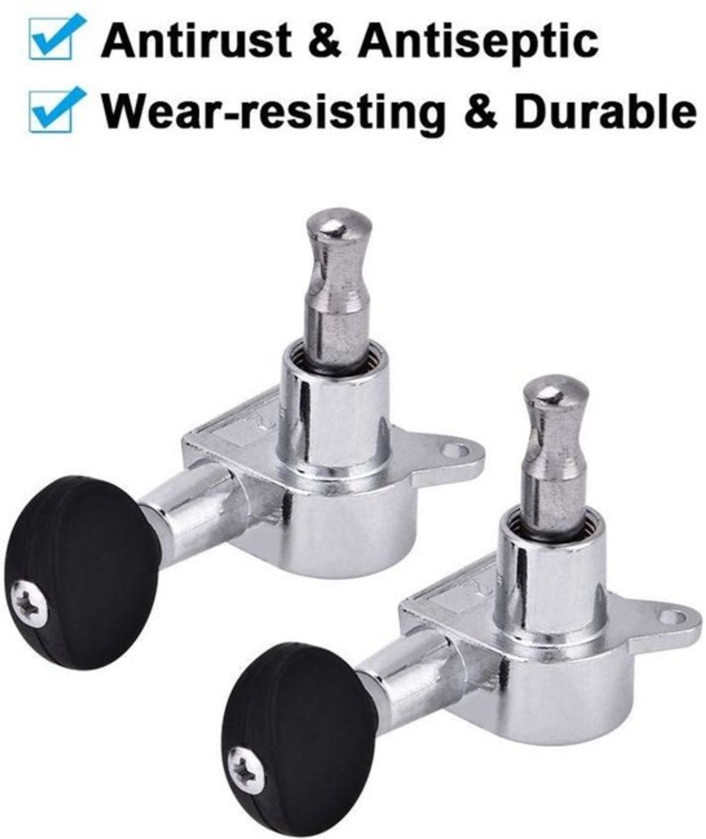 Ukelele Stemmechanieken - Vergrendelende Tuners - Zinklegering - Eenvoudige Montage - Hoge Stabiliteit - Duurzaam