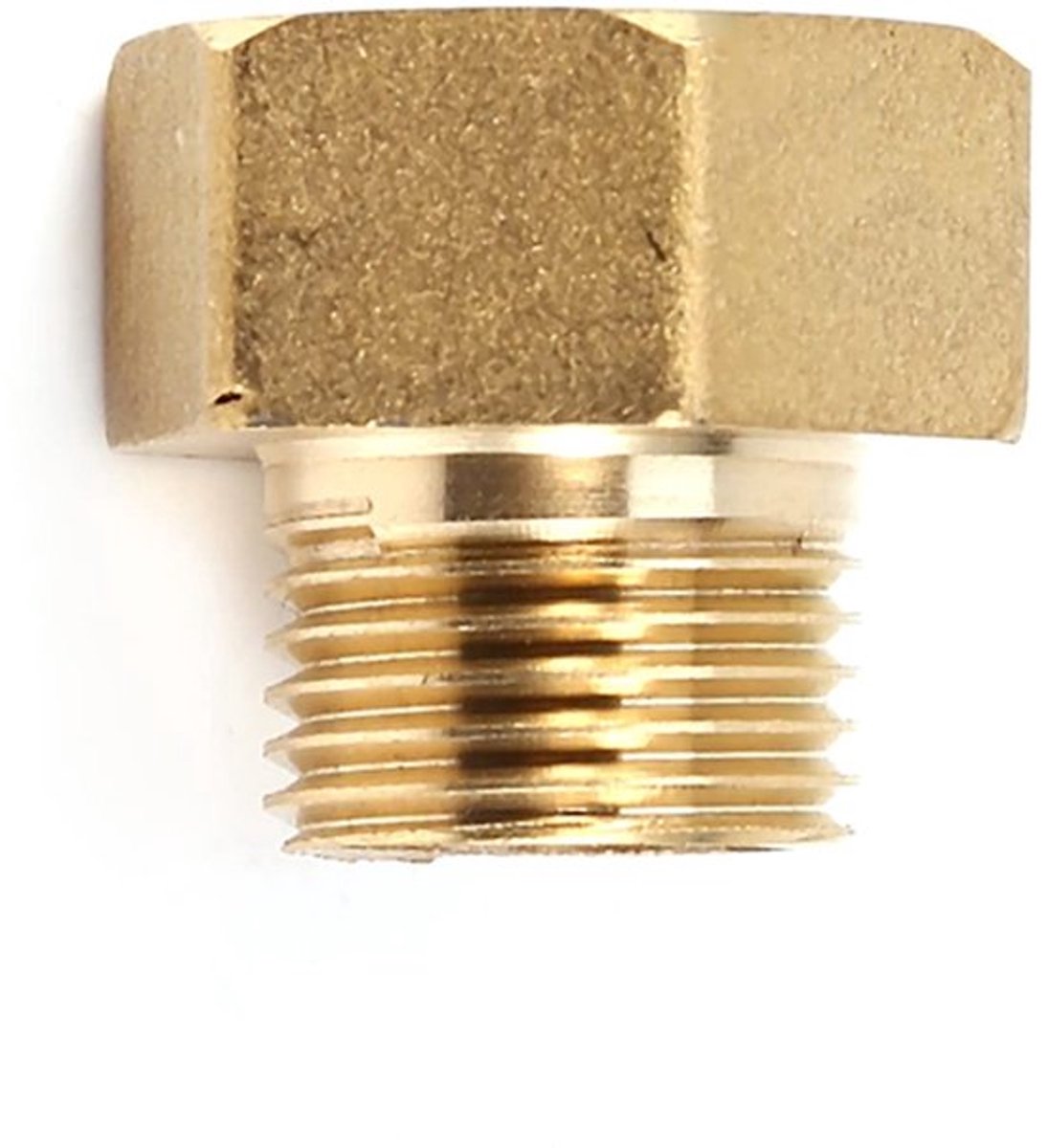Messing buisfitting reducerende bus - 22mm tot 15mm slang adapter - Goud - Verloopstuk - Ideaal voor water en gas - Geschikt voor diverse...