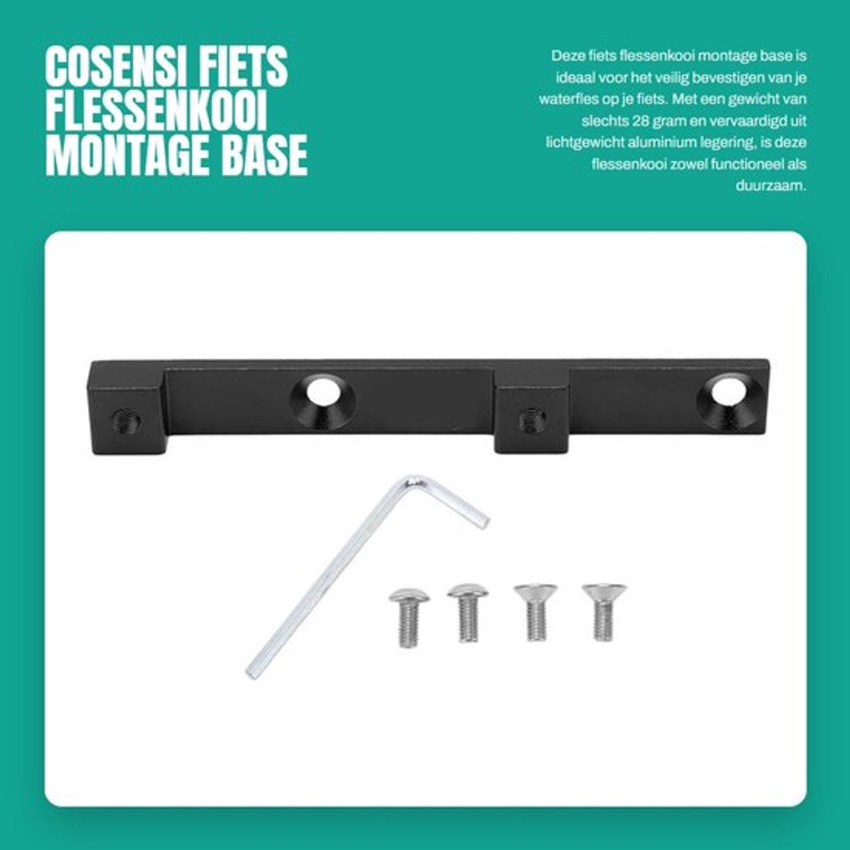Fiets Flessenkooi Montage Base met Dubbele Gat Positie Adapter