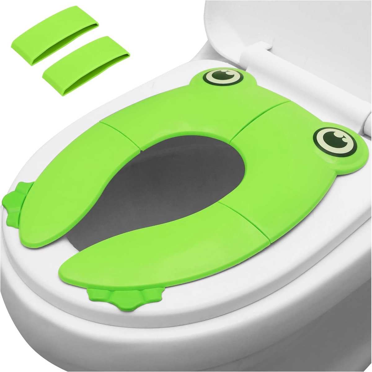 Kinder toiletverkleiner Opvouwbaar Reis-Wc-Bril Siliconen Antislip Toiletverkleiner voor Peuters Compact Draagbaar Blauw
