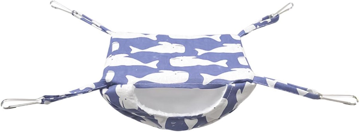 Kleine Dieren Hangmat - Schommelbed Nest - Kooi Verrijking - Machinewasbaar Fleece - 23 x 15 x 15 cm - Meerkleurig