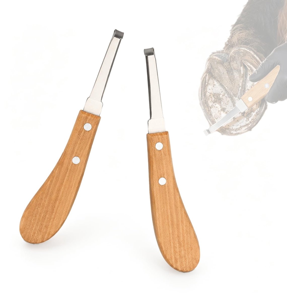 Omgoods - Set van 2 Hoefmessen met Ergonomische Handgrepen