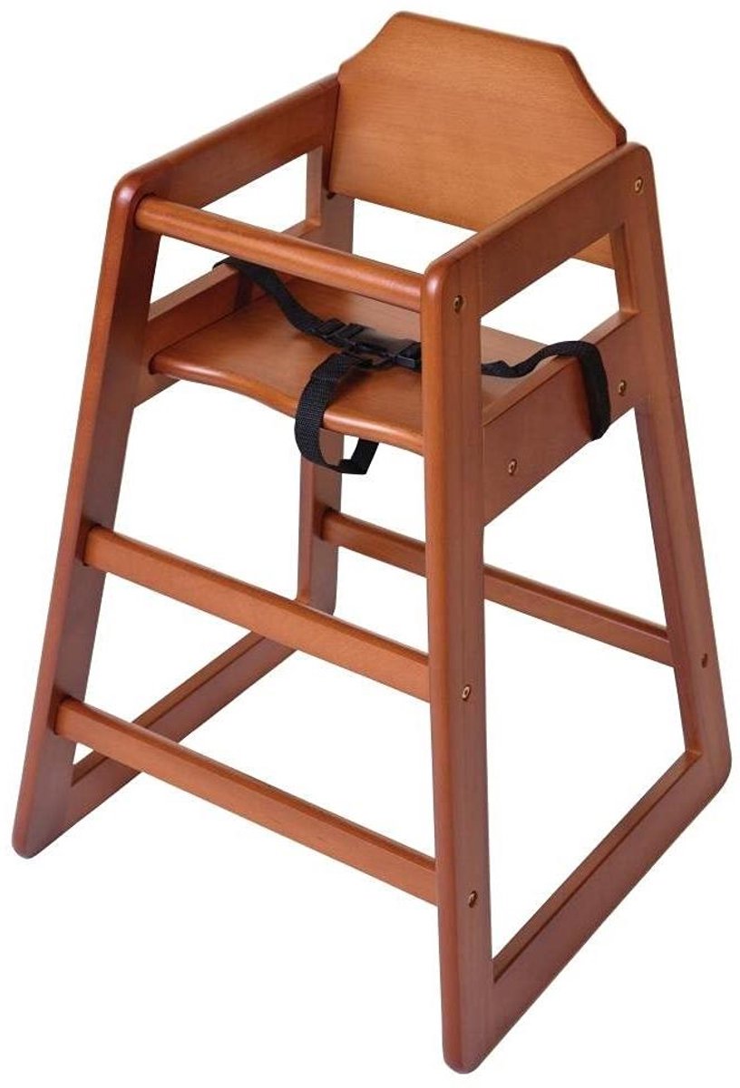 Kinderstoel - Houten stoel - Aan tafel zitten - Massief beuken frame - 75x51x51cm - Donkerbruin