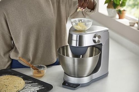 Keukenmachine - Mixer - Bakken en Koken - 1000W Krachtig Vermogen - 4.3L Kom - Zilver — afbeelding 3