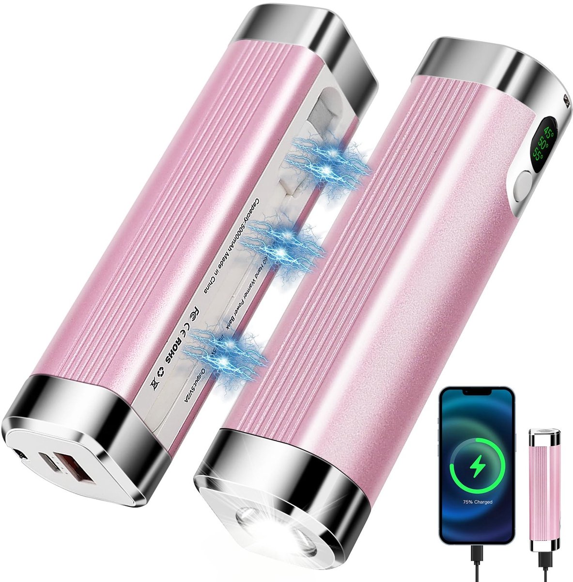 Omgoods - Oplaadbare Handwarmers 3-in-1 met 10000mAh Capaciteit