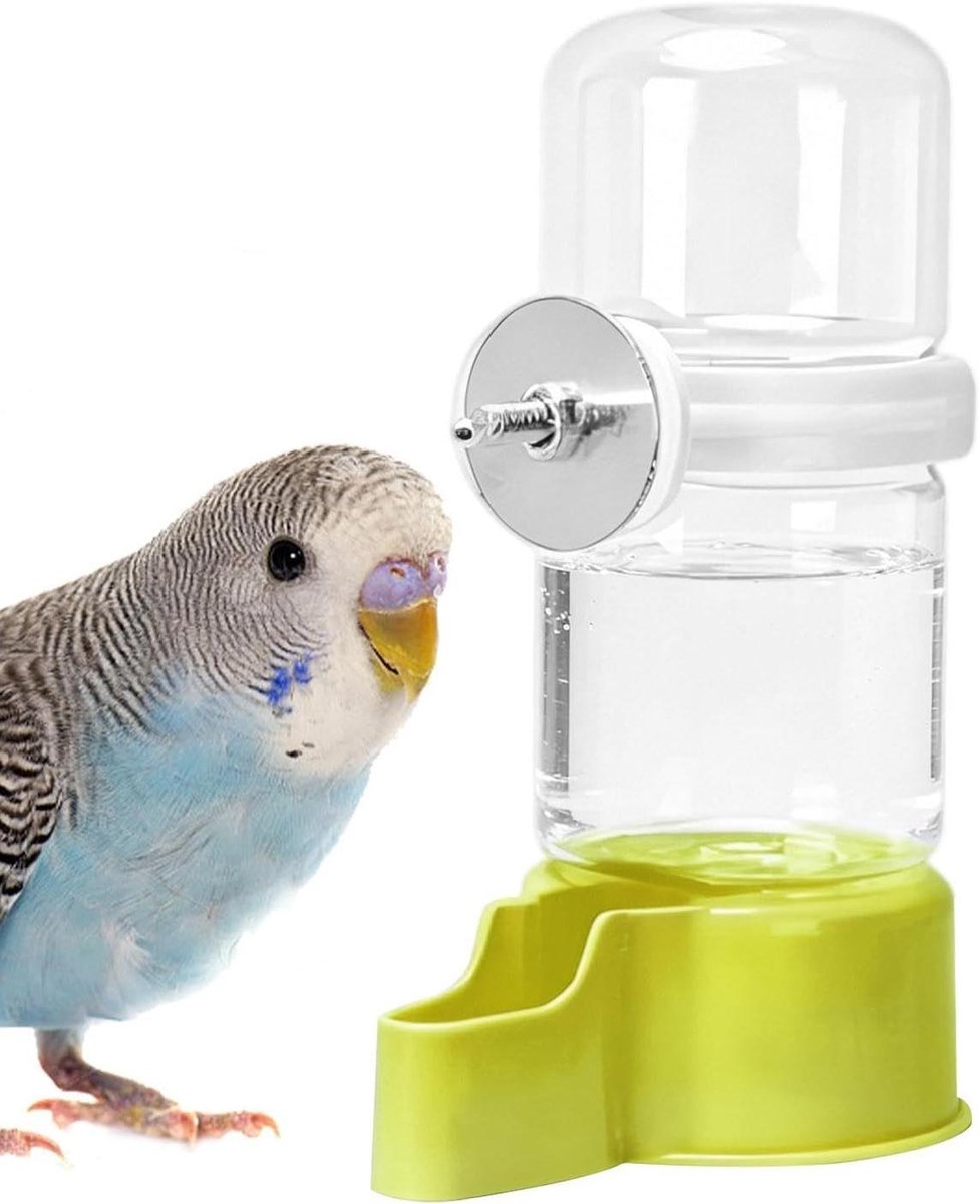 Vogelkooi Waterdispenser - Vogel Drinkstation - Vogels Hydrateren - Automatisch Toevoermechanisme - 5.5x5x13.4cm - Groen