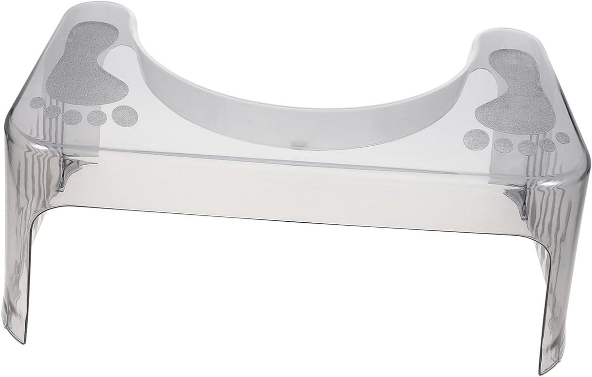 Kindvriendelijke Toilethulp - Voetensteun Krukje - Gezondere Zithouding - Ergonomisch Design - 385 x 225 x 17 cm - Transparant