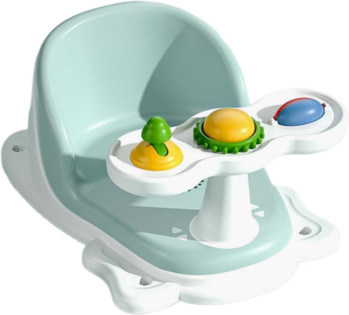 Kinder badstoel - Badzitje zuignappen - Veilig badderen - Antislip stabiliteit - 41x28x19 cm - Wit