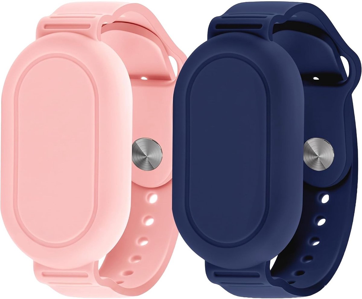 Waterdichte Silicone Horlogeband voor Samsung Galaxy SmartTag 2, Volledig Dekkend Ontwerp, Verstelbaar en Geschikt voor Kinderen en Ouderen, Comfortabele Polsbandjes