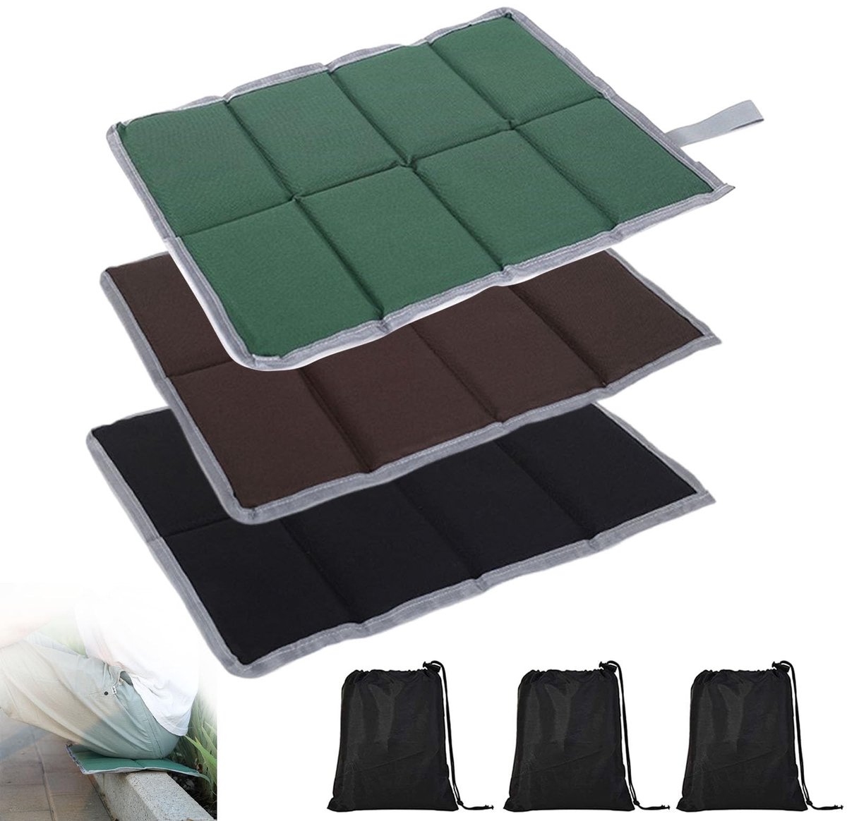 Omgoods - Set van 3 Waterdichte Outdoor Kussens voor Activiteiten