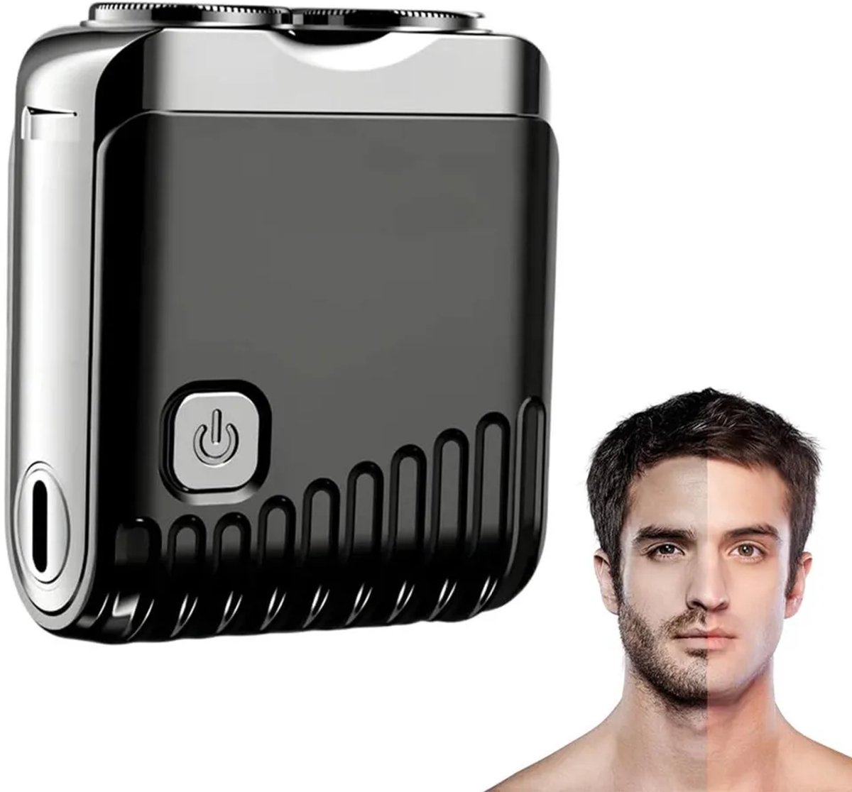 Dit elektrische scheerapparaat Geschikt voor mannen is Geschikt voor zowel nat als droog gebruik, heeft een USB-C-interface, een 400mAh-batterij en is waterdicht, waardoor het ideaal is Geschikt voor scheren, gezichtsverzorging en op reis.
