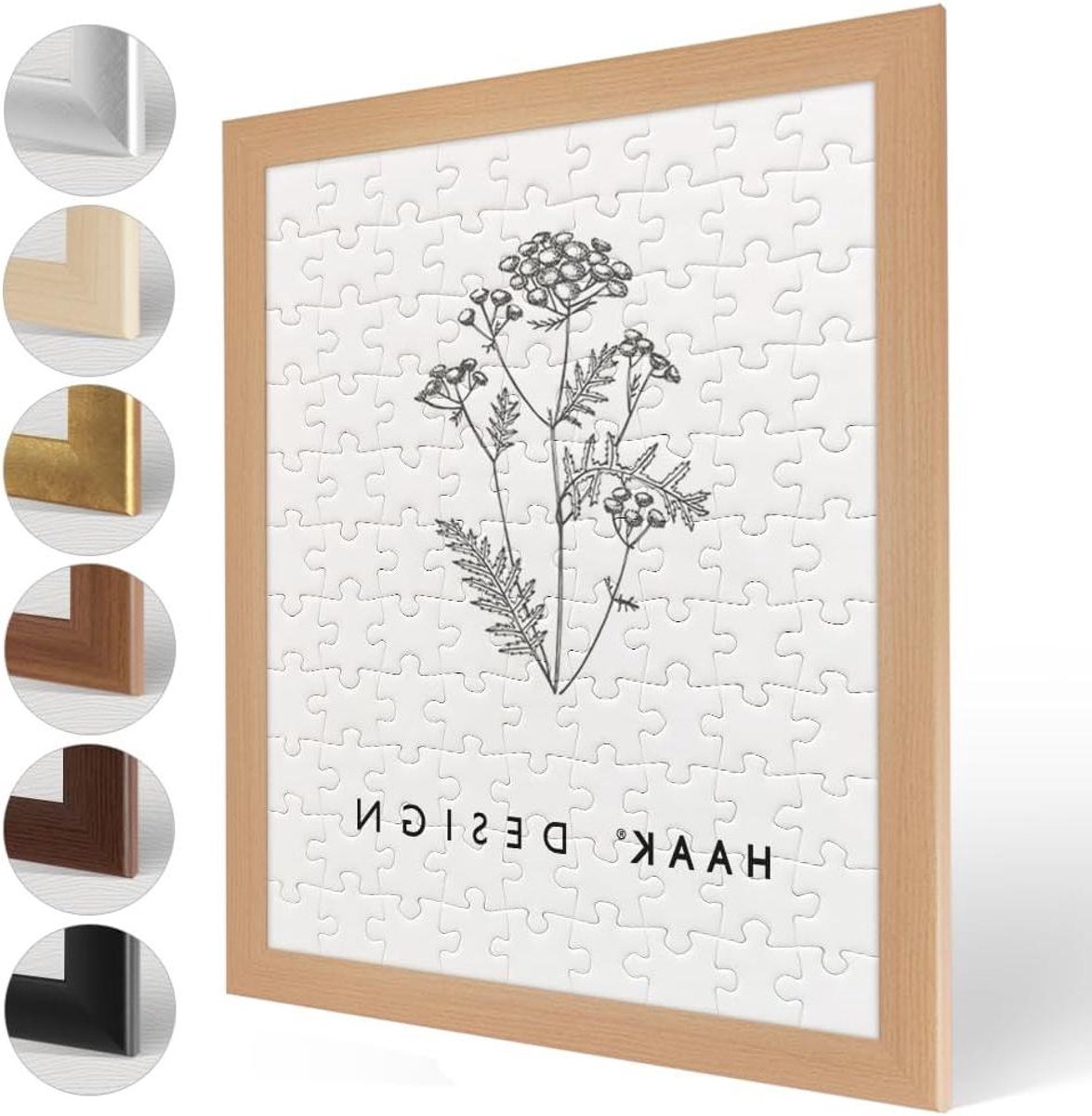 Puzzellijst Klassiek - Fotolijst Frame - Puzzel Afwerken - 35 mm Lijstprofiel - 38 X 98 cm - Beuken Decor