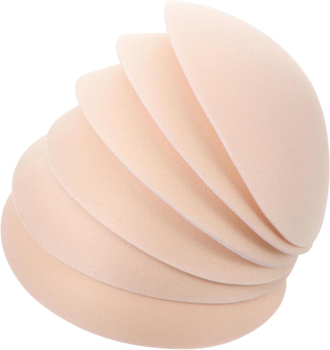 Push-up Inzetstukken - Borstkussens Vulling - Sport Ondersteuning - Antislip Zonder Vervorming - 15 x 12 cm - Nude