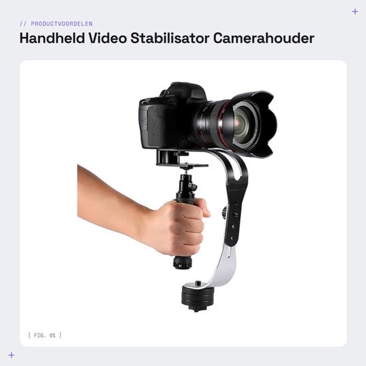 Camerahouder Professionele Stabilisator - Handheld Stabilisator - Antishake - Duurzaam - Aluminiumlegering - Voor DSLR/Camera