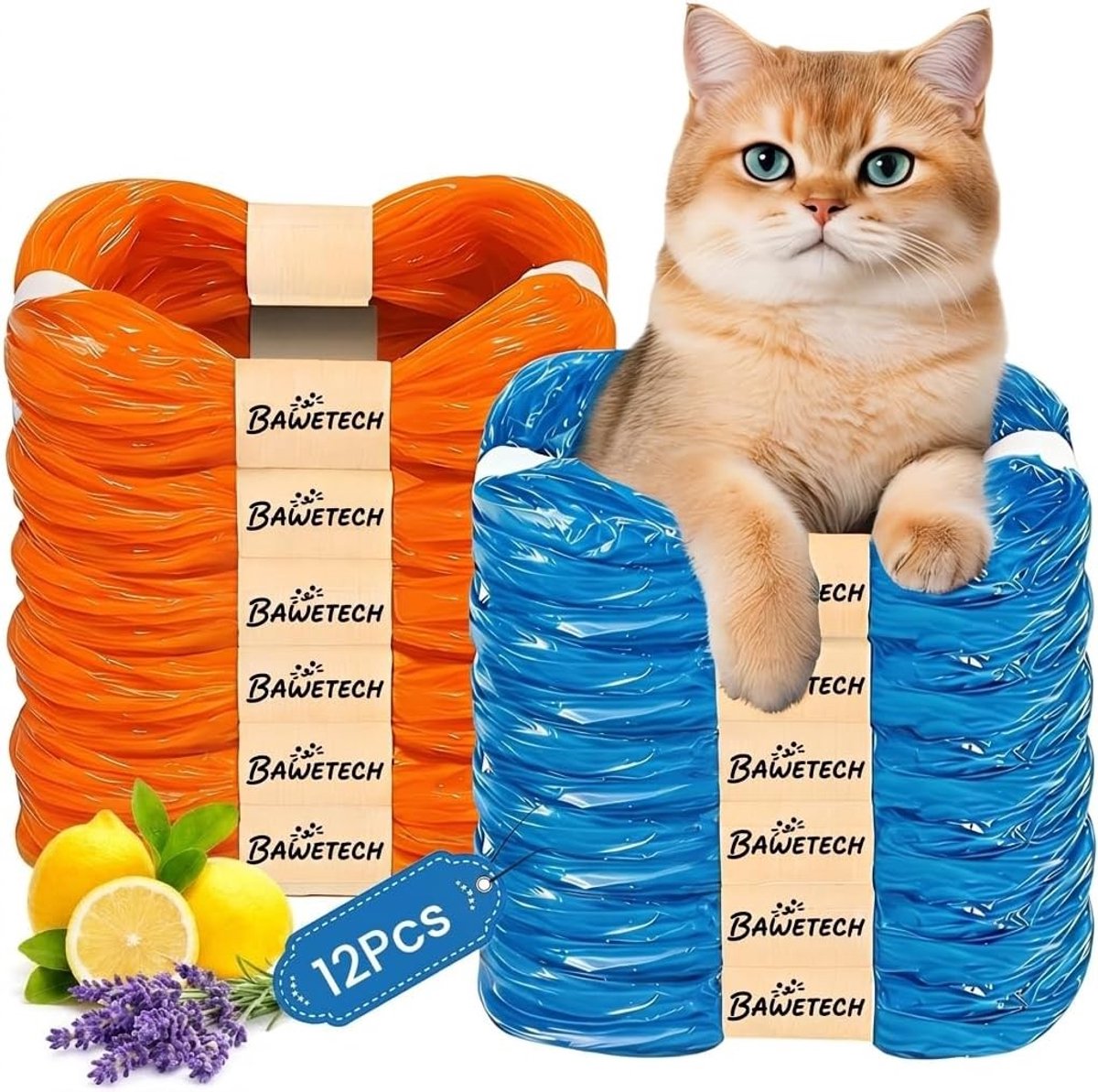 Luieremmer - Transparant - 54 Meter - Biologisch Afbreekbare Navulzakken voor Kattengrind en Luiers - Geschikt voor Huishoudens met Meerdere Katten