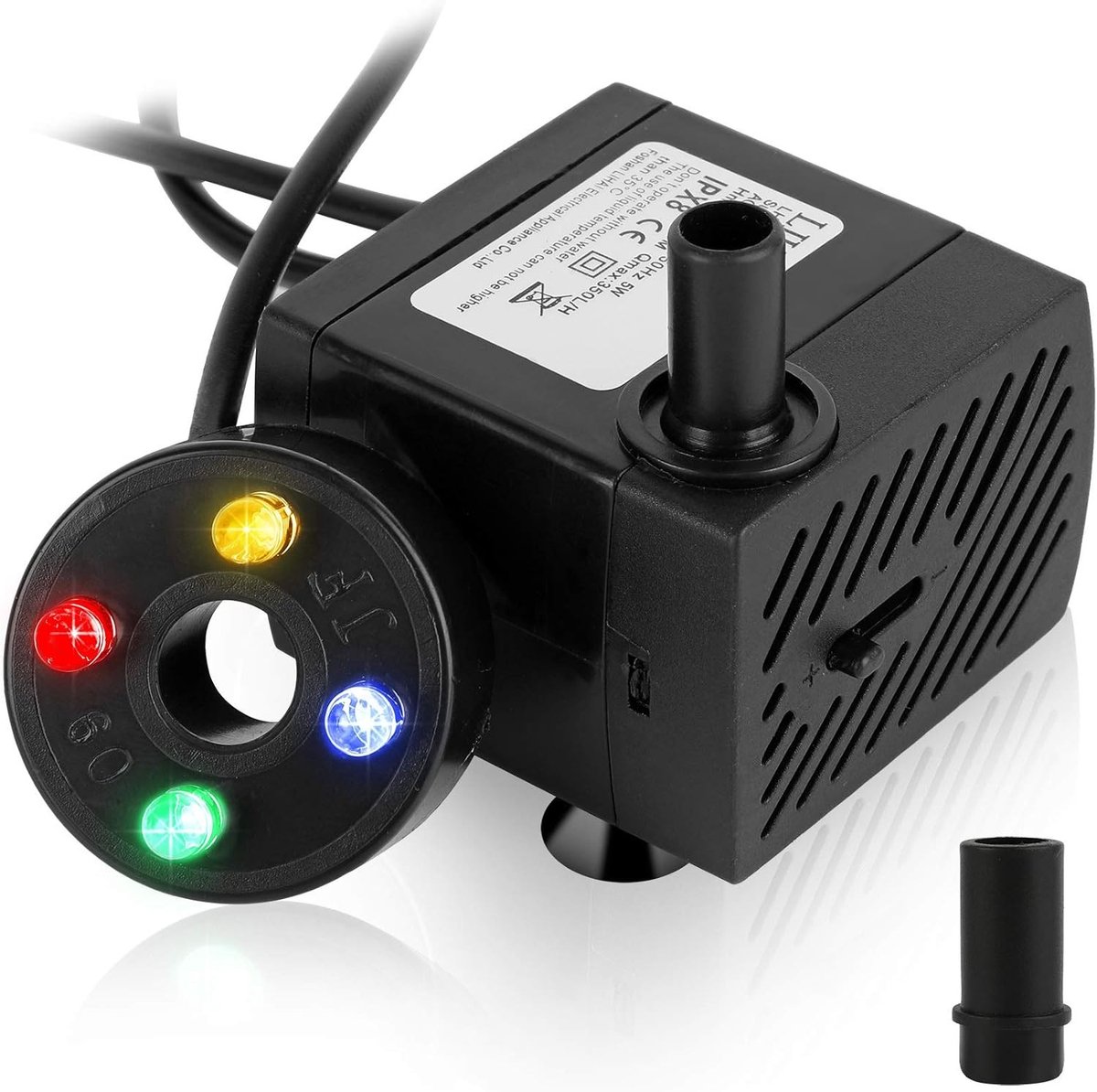 Binnenfontein - Multikleur LED - 5 W - Mini Dompelpomp van ABS Kunststof - Voor Aquarium en Vijver