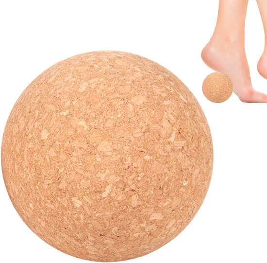 Kurk Yoga Bal - Massage Bal Kurk - Spierontspanning - Natuurlijk Kurkmateriaal - 7 cm - Bruin — afbeelding 5