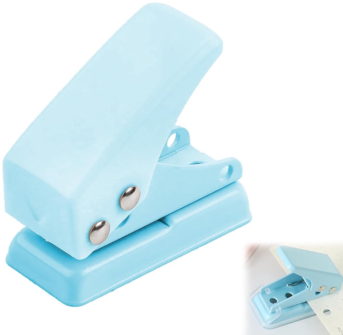 Draagbare Mini Gatenperforator voor Kantoor, School en Doe-Het-Zelf Projecten, Geschikt voor Mappen, Fotoalbums, Souvenirs en Bladwijzers, Ergonomisch Ontwerp en Eenvoudige Reiniging