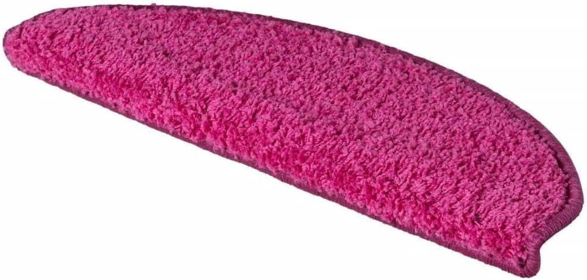 Halfronde Trapmatten - Antislip Tredenmatten - Trap Veiligheid - Gevouwen Bescherming - 65 x 21 cm - Roze