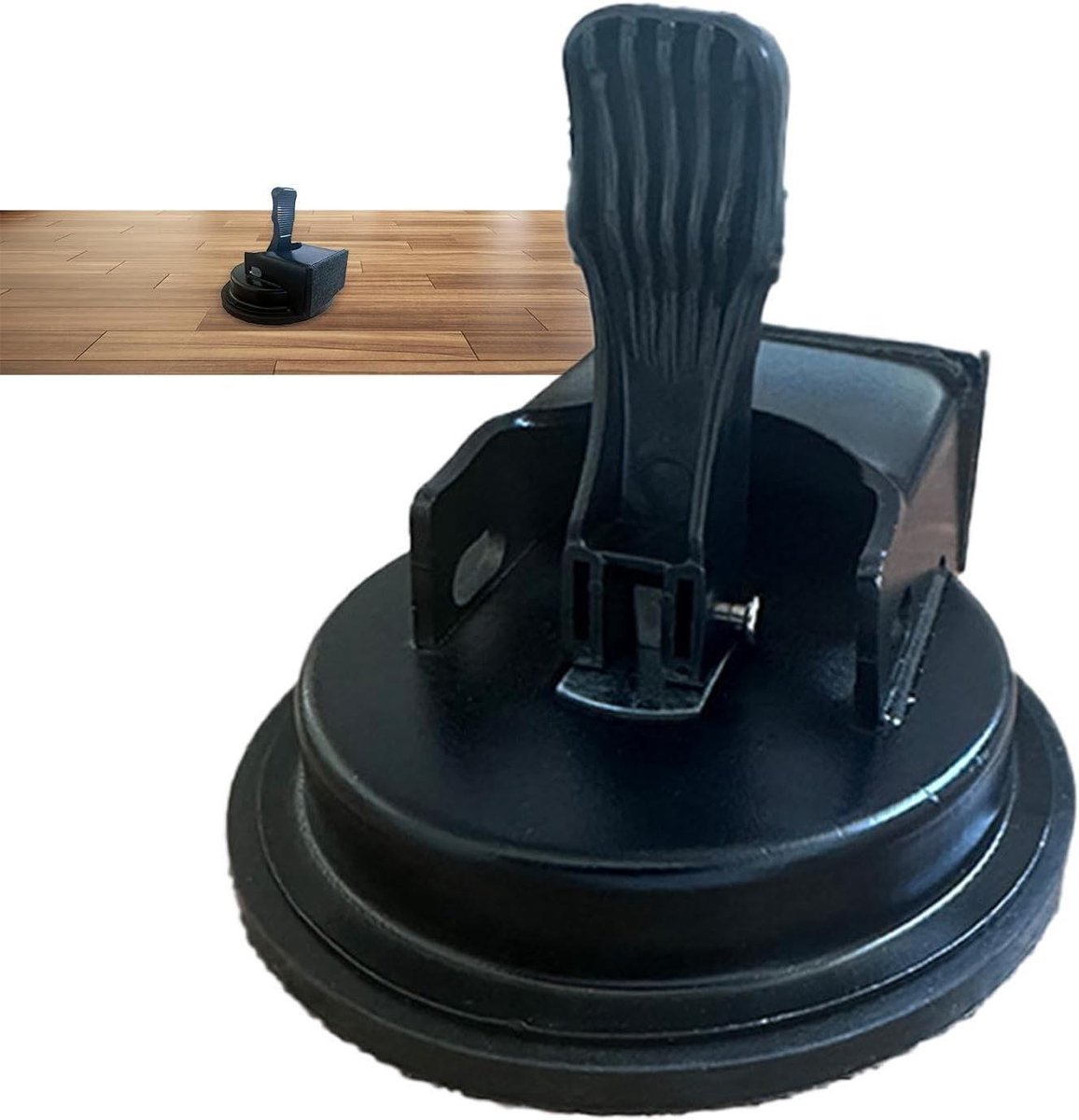 Vloerzuignap - Laminaatlegger Hulpstuk - Vloeren Plaatsen - Ergonomische Handgreep - 11.8 cm - Zwart