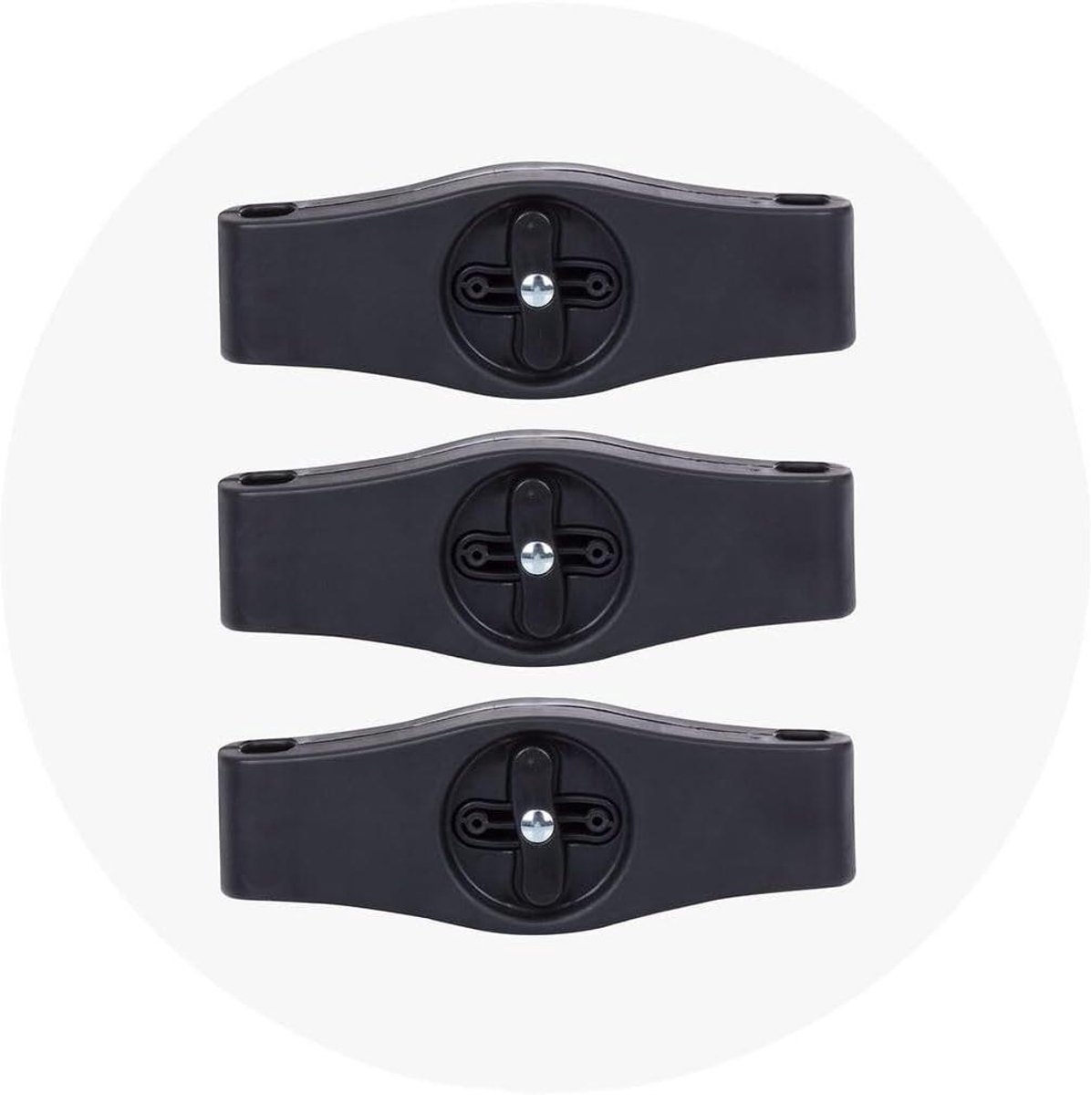 Verbindingsstuk Kinderwagen - Adapter Set - Twee Kinderwagens Combineren - Snel te Monteren - 3 Stuks - Zwart
