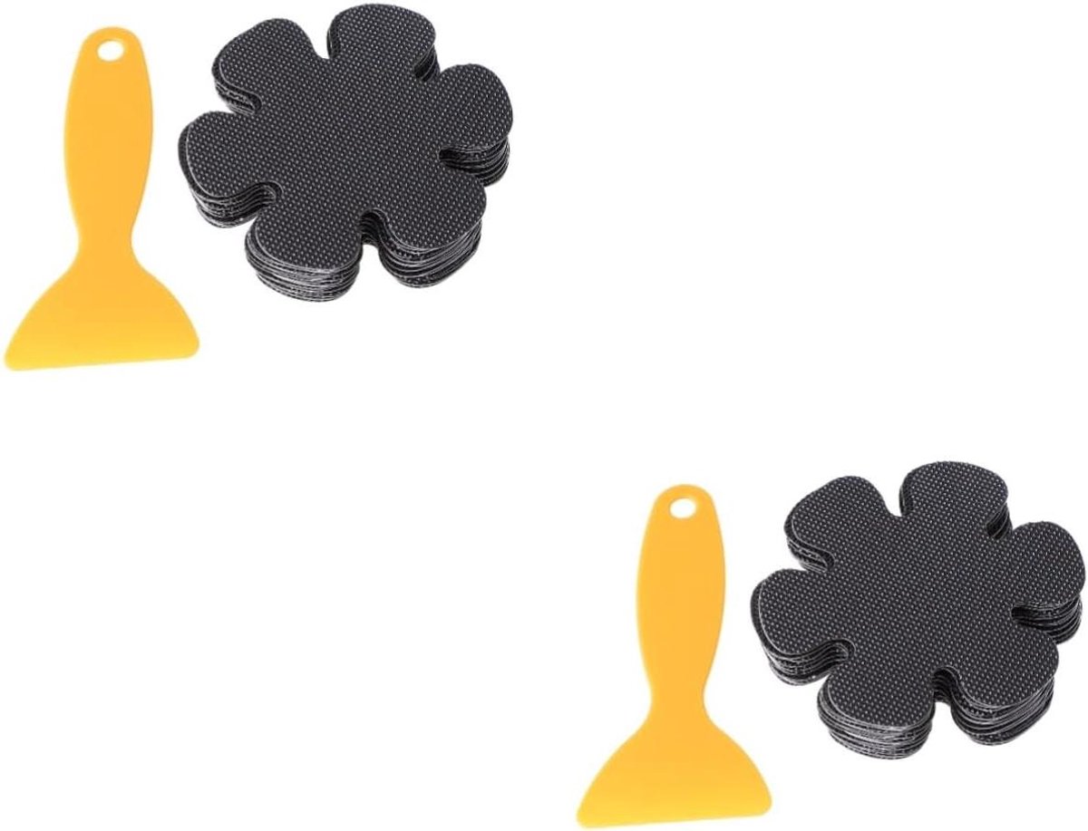 Antislip Badkamer Stickers - Douche Treden Vloerstickers - Veiligheid Verhogend - Bloemvormig Design - 40 Stuks - Zwart