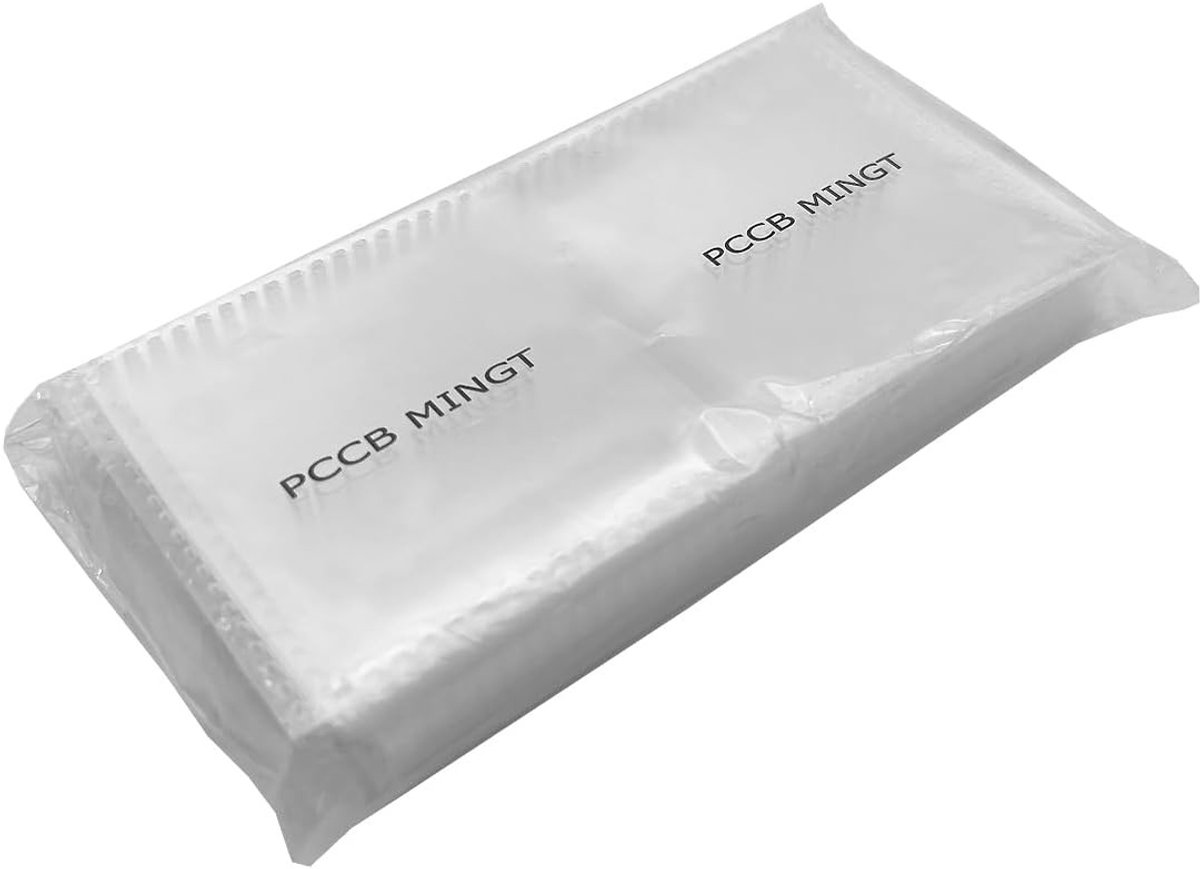 Muntenverzamelmap - Transparant - 6,35 x 6,35 cm - PET Muntflips met Dubbel Vak - Voor Munten en Postzegels