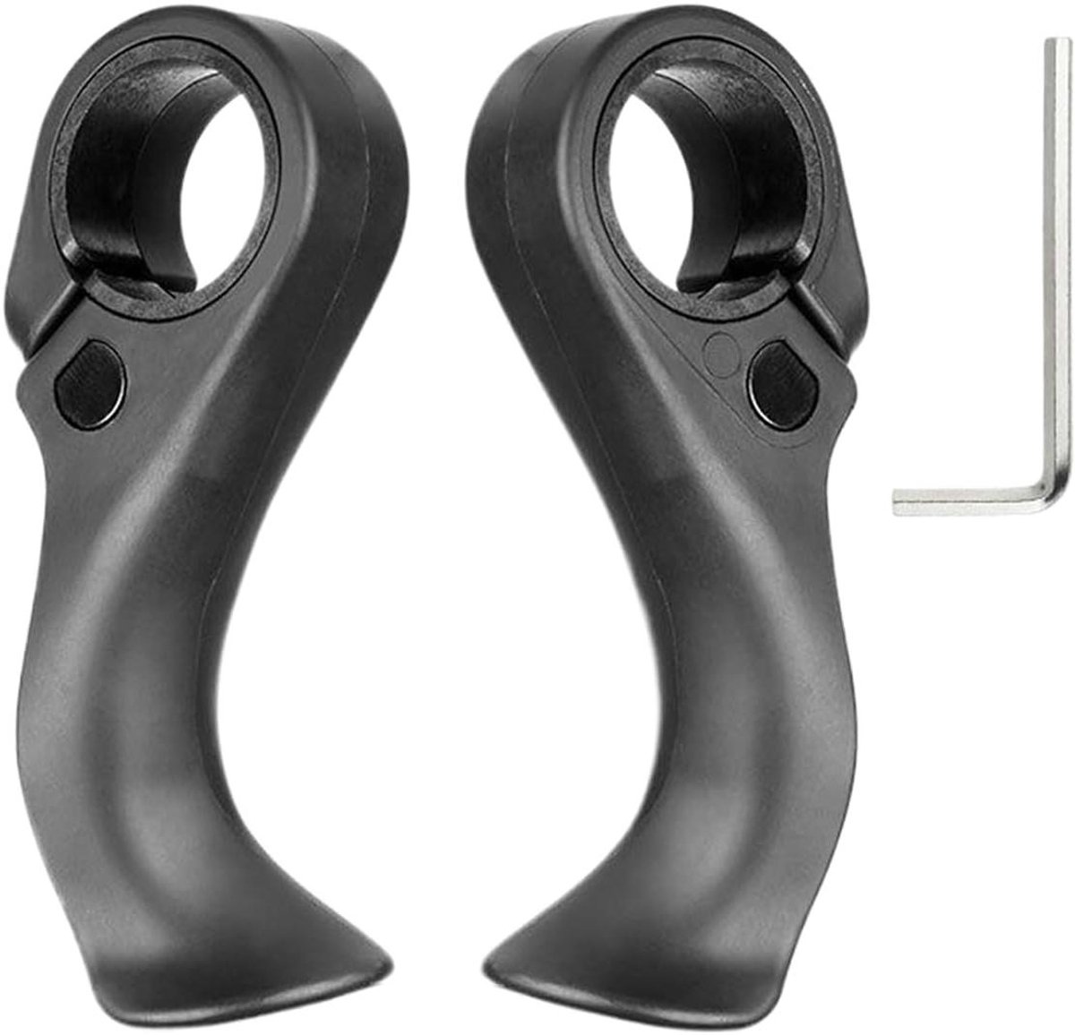 Stuurverlenger Fiets - Ergonomische Grip - Comfortabel Fietsen - Verstelbare Duimsteun - 22.2mm Buis - Zwart