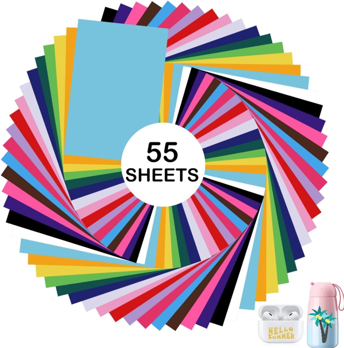 Plotterfolie Vinyl - Multicolor - 20 x 30 cm - Zelfklevend voor Creatieve Decoraties - Voor Doe-het-zelf Projecten