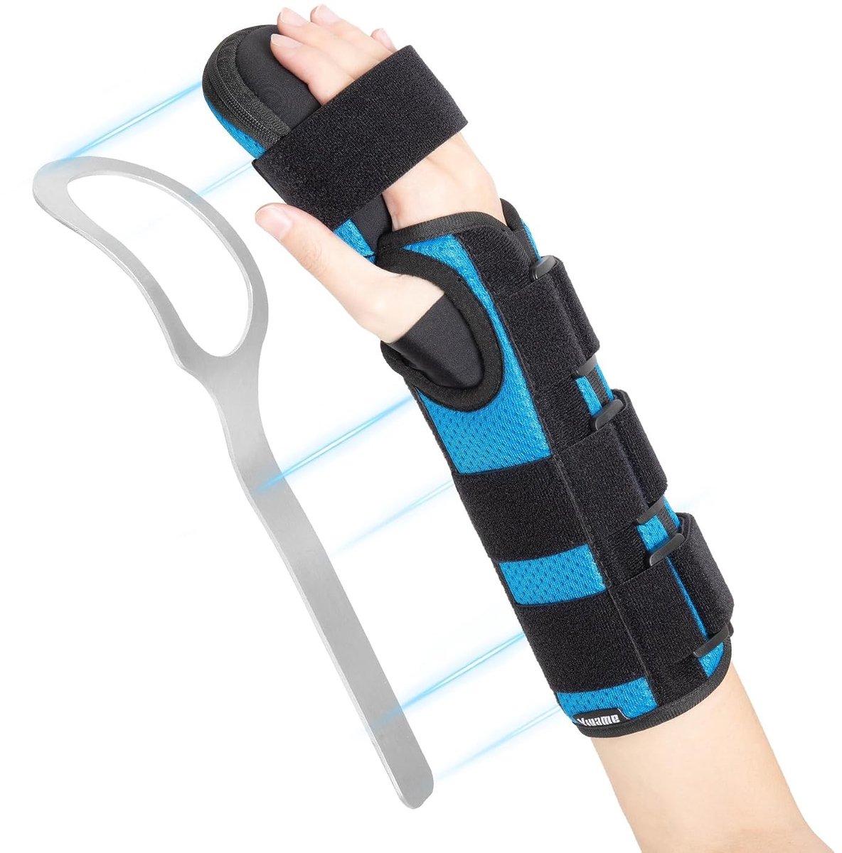 Nachtelleboog-slaapondersteuning - Rechts - Ergonomische pols- en handsteun met aluminium plaat - Voor herstel en pijnverlichting
