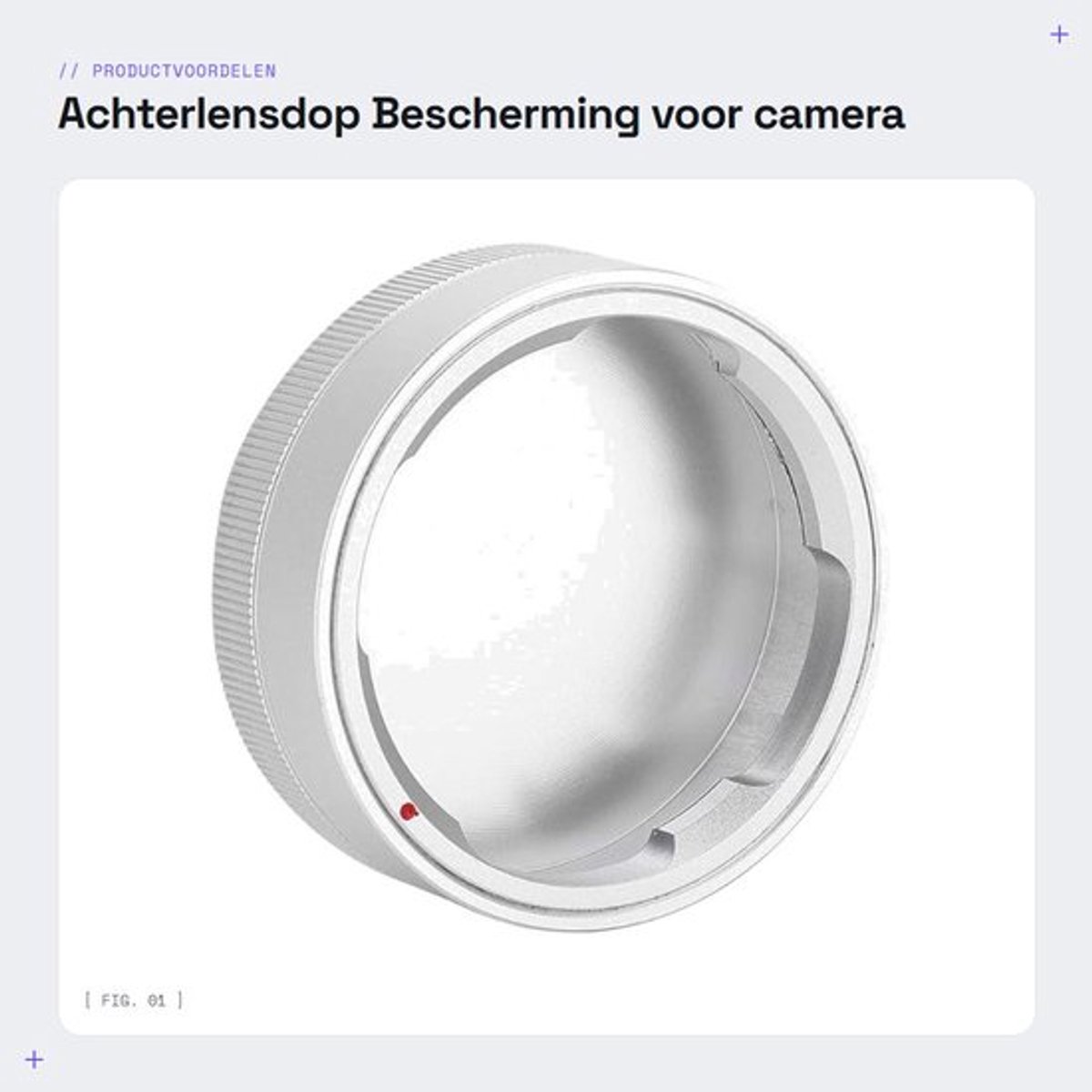 Achterste Lensdop Aluminium - Lichtmetalen Lensdop - Bescherming tegen Water/Dust/Krassen - Voor M-lenzen - Afmetingen 5,1 x 1,7 cm - Gewicht 33 g - Lenskap