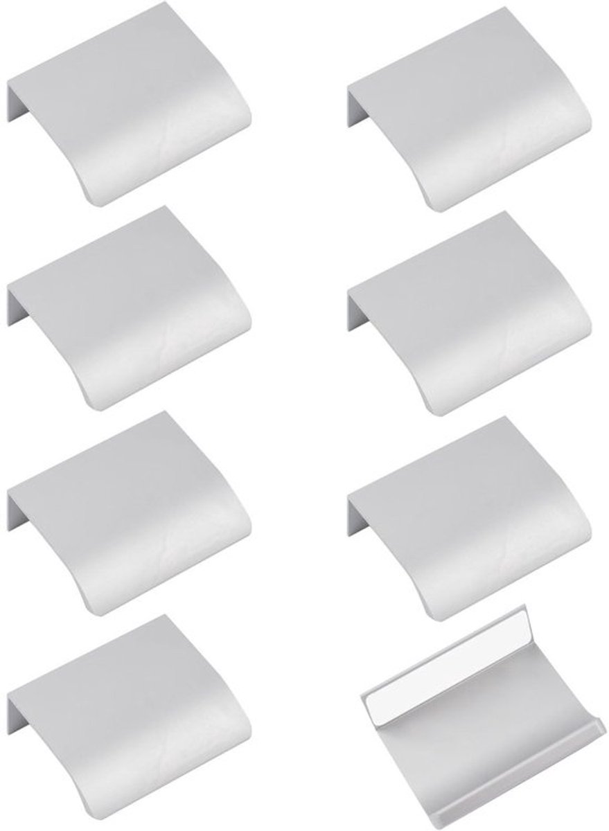 Vingerranden Set van 8 - Zelfklevend - Aluminiumlegering - Onzichtbare Kledingknoppen - 50 mm - Modern Design - Ladehandvat