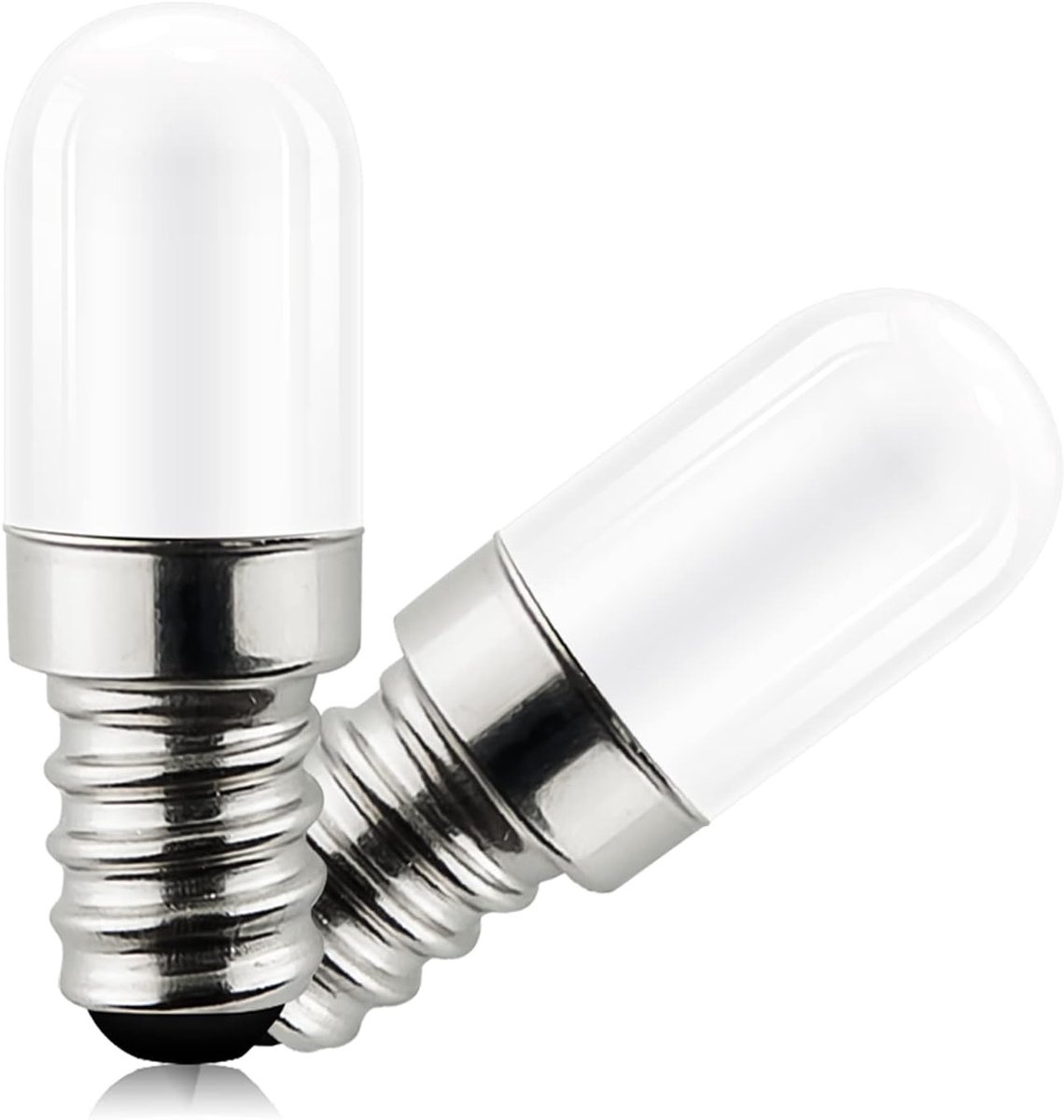 E14 LED Koelkastlamp 1.5 W Warm Wit 3000 K, Vervanging voor 15 W Halogeenlampen, Set van 2 voor Koelkast en Naaimachine, 360° Verlichting, Energiezuinig en Duurzaam