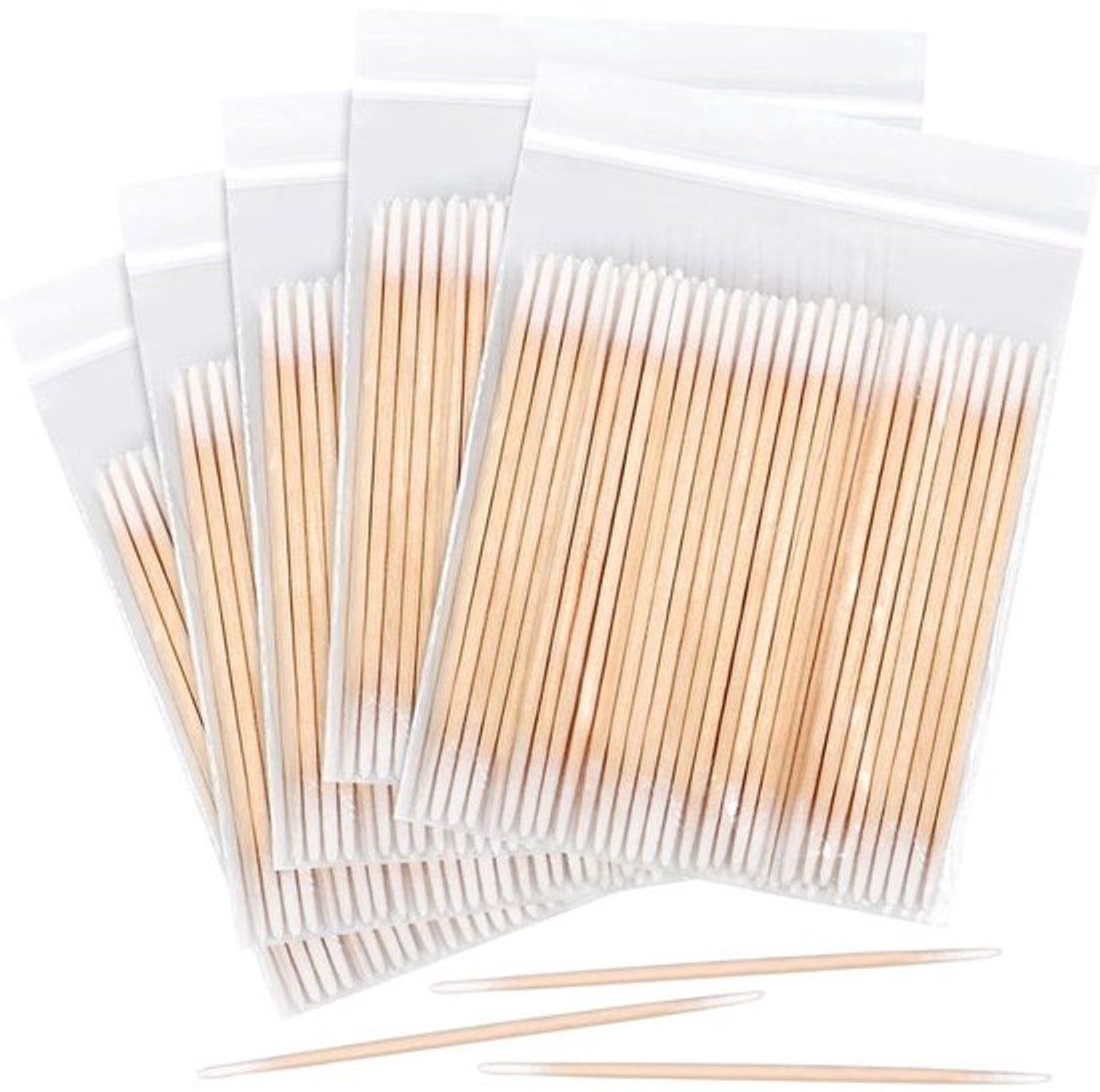 Wattenstaafjes Set van 300 - Houten Handvat - Micro-applicator - 10 cm - Voor Make-up/Tatoeage - Duurzaam Materiaal