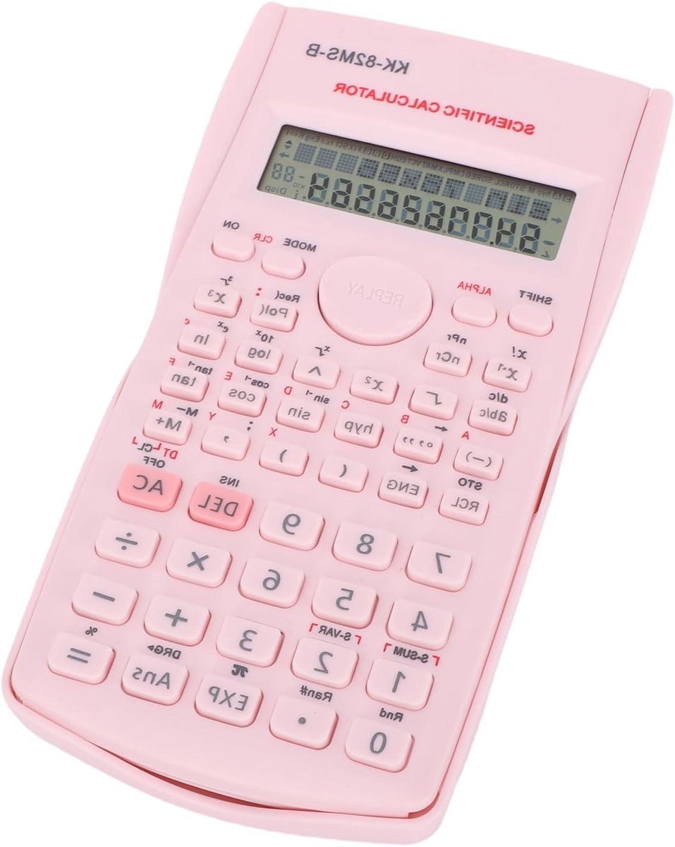 Wetenschappelijke Rekenmachine - Rekenmachine Student - Complexe Berekeningen - 240 Functies - 10+2 Cijfers - Zwart