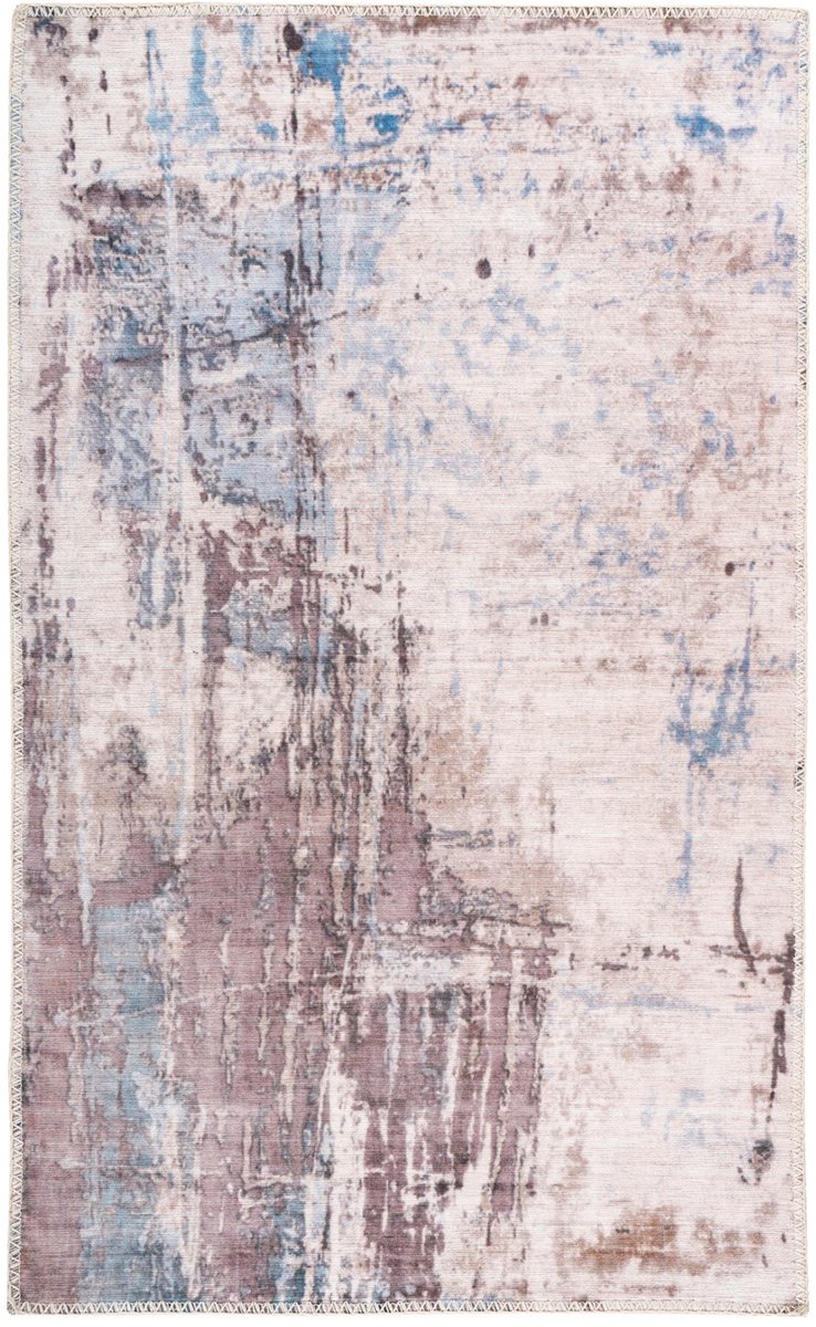 Padiro laagpolig vloerkleed 200 x 290 cm - grijs / taupe - modern abstract design - geschikt voor vloerverwarming - van polyester