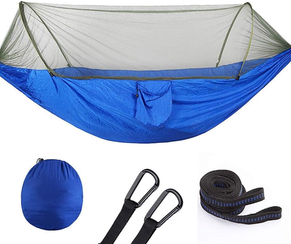 Camping Hangmat - Reis Hangmat Klamboe - Buiten Ontspannen - Met Geïntegreerde Klamboe - 290x140cm - Blauw