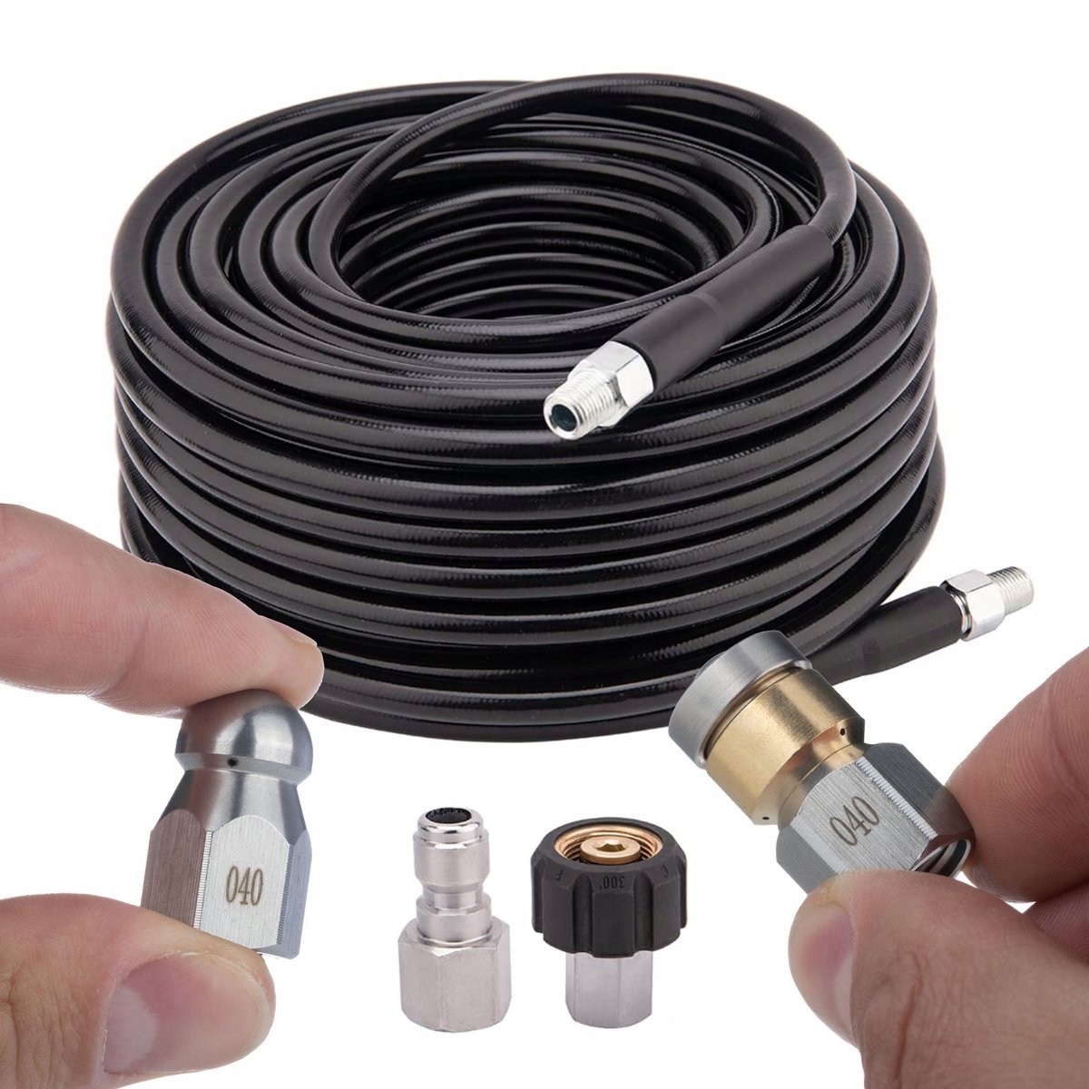 Rosfix HydroClean 15M Hogedrukslang - 1/4" 155bar - 15 m, M22/1/4" NPT - Geschikt voor Kärcher