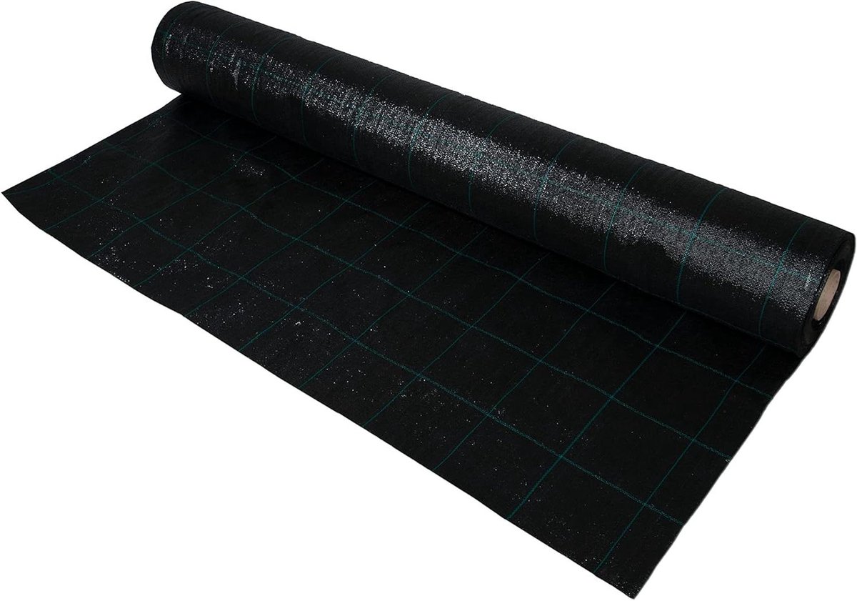 Onkruiddoek Tuinvlies - Worteldoek Bodembedekker - Onkruid Vrij Houden - Waterdoorlatend UV-bestendig - 80m x 100cm - Zwart