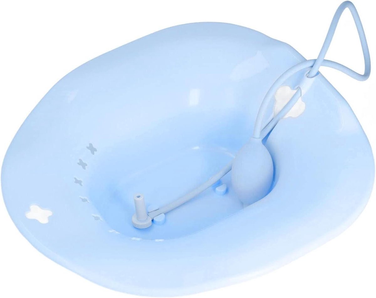 Zitbad Universeel - Toiletbad Zitting - Postpartum Zorg - Ergonomisch Ontwerp - 40 x 37 x 11 cm - Blauw