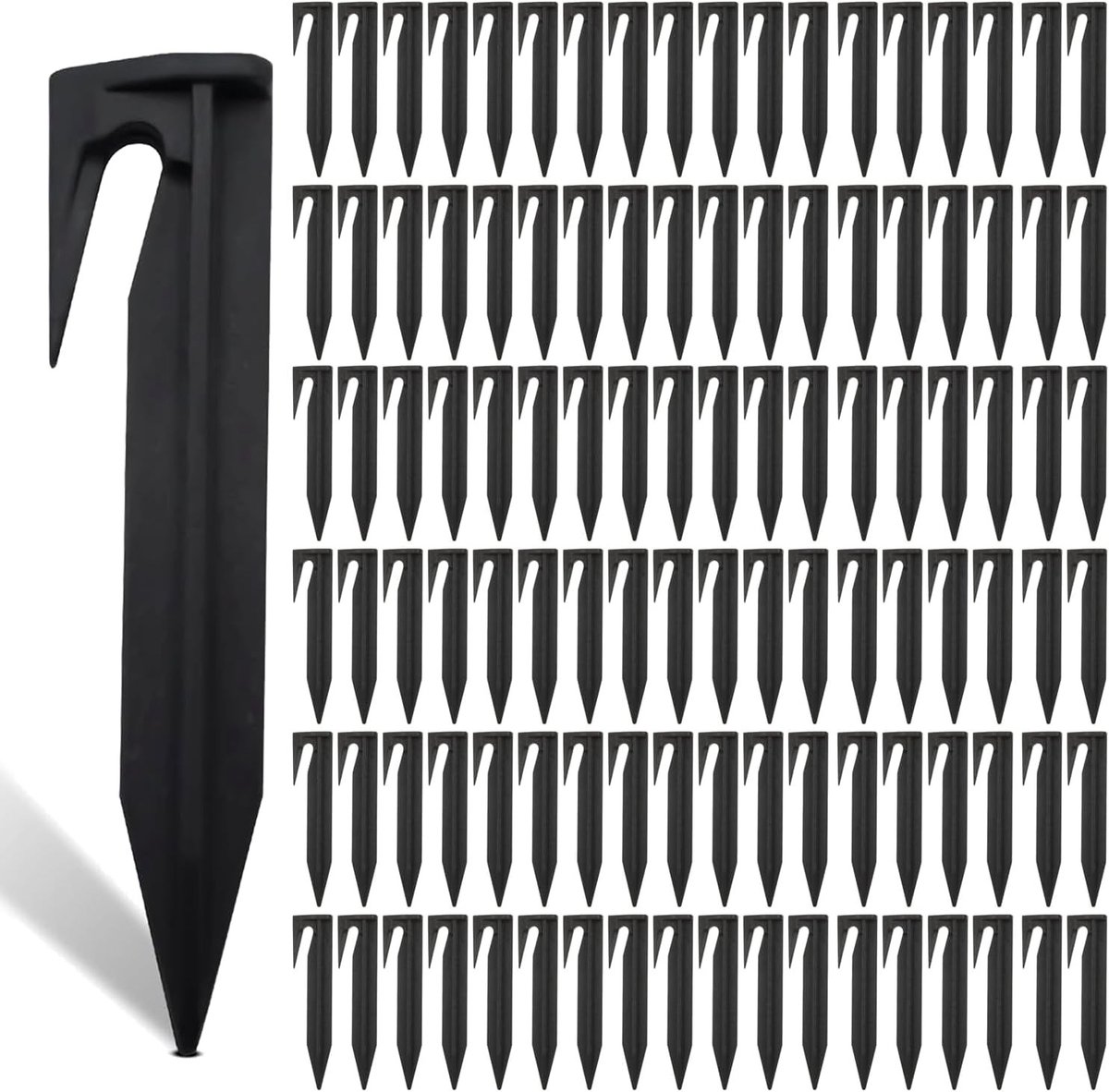 Grondanker - Zwart - 8,5 cm - Kunststof Grondpen - Set van 200 voor Robotmaaiers