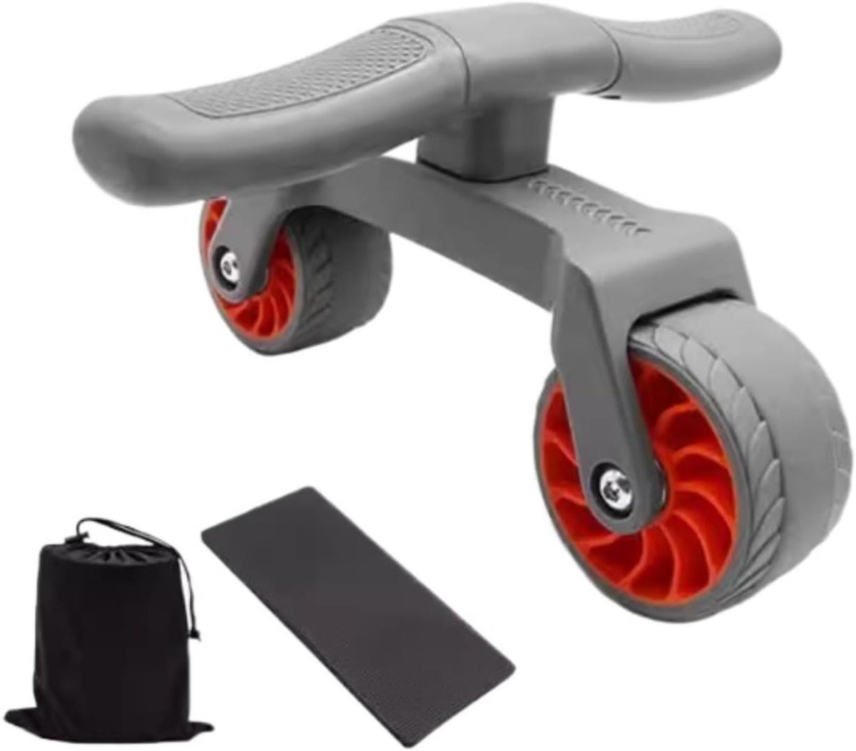 Buikwiel Buikoefenrol - Abs Roller - Kracht Training - Bredere Wielen - 25.5 cm Diameter - Zwart