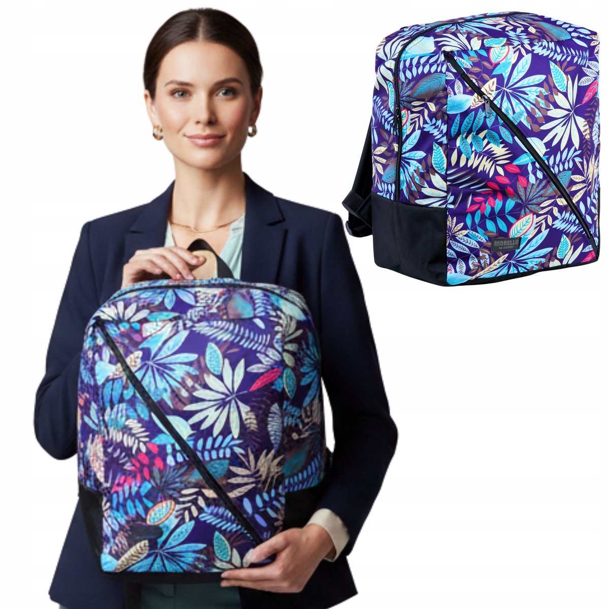 Merkloos handbagage backpack 40x30x20cm, ideaal voor vliegreizen