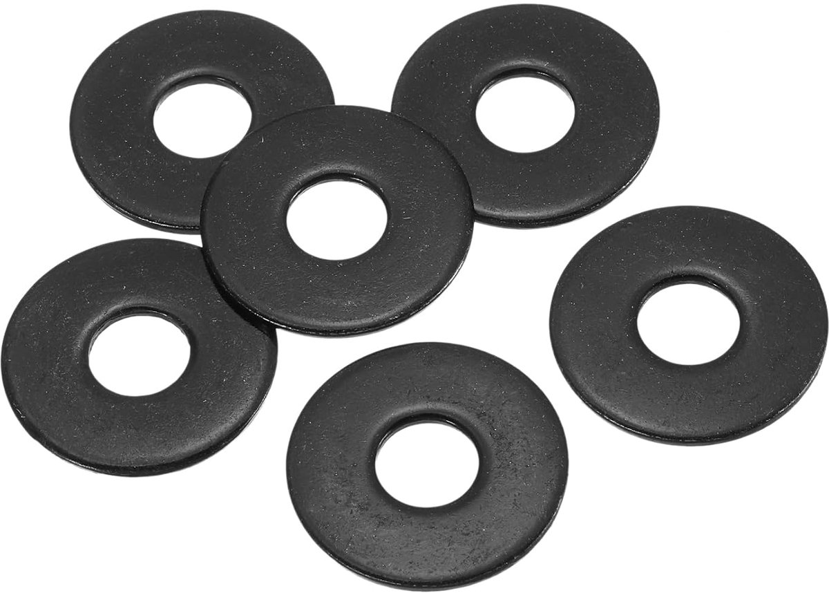 6 stuks platte sluitringen M10 DI x 30 mm VAN 304 roestvrij staal zwart zink platte afdichtingen voor schroeven en bouten