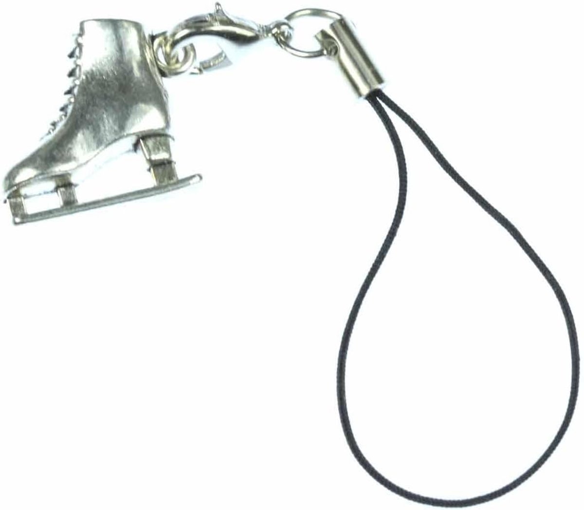 Schaatsen mobiele telefoon hanger ijs kunstloop telefoonsieraden schaatsen zilver