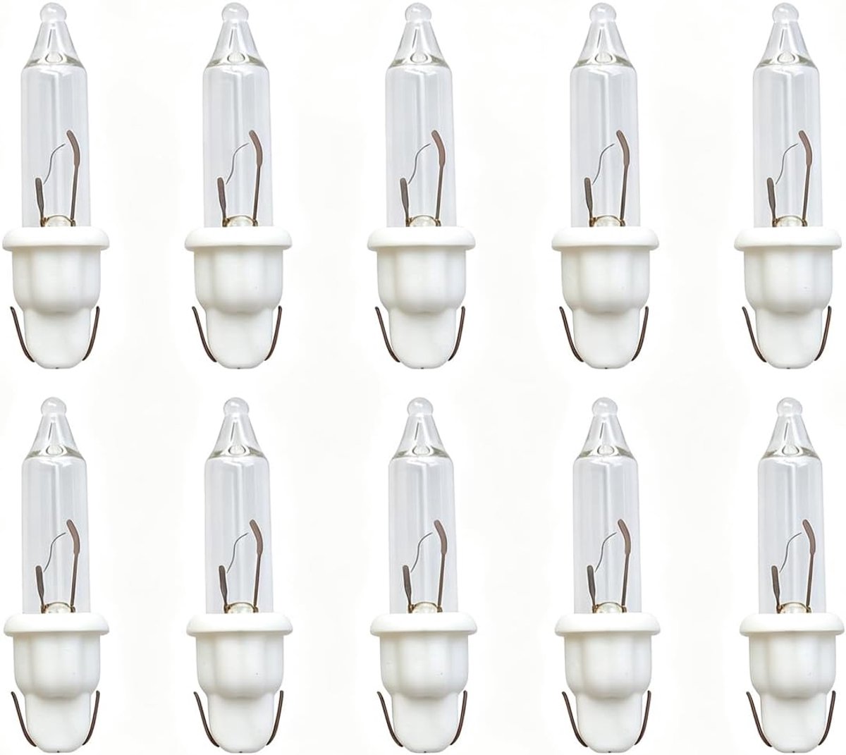 Reservelamp/voor mini-lichtketting, gloeilamp, 12 V, 1,2 W, blister/stopcontact, warm wit (5)