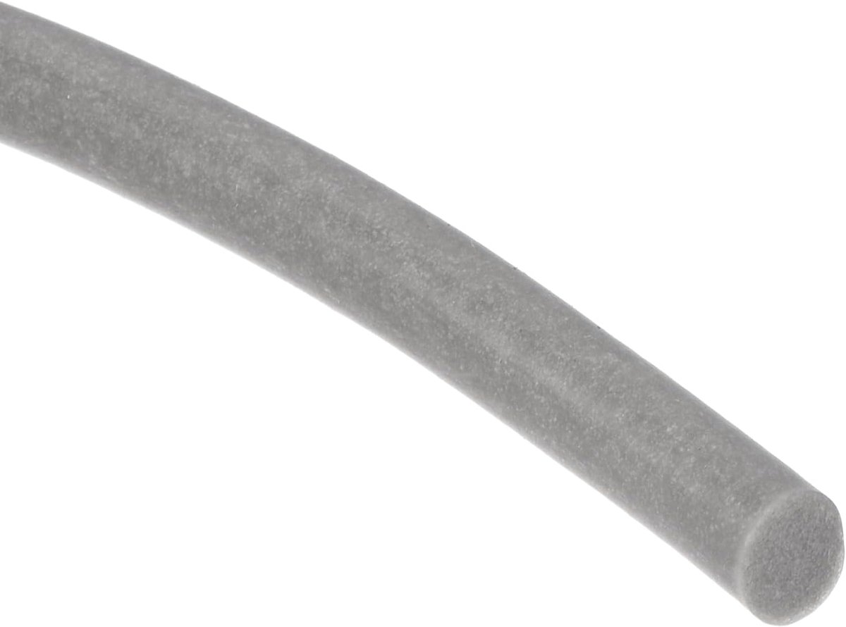 Afdichtingstape van siliconenschuim, 6 mm OD, 2,5 m, siliconen schuimafdichting voor schuimbuis, grijs