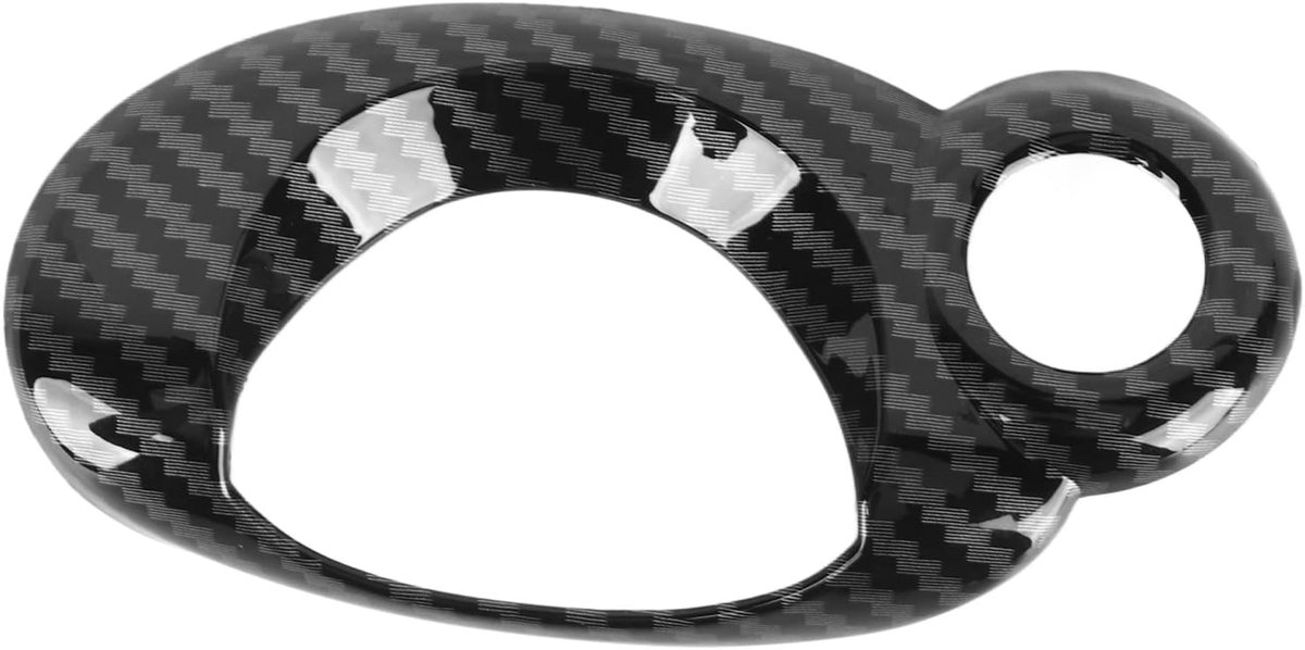 Startknop Trim, Auto Contactslot Ring Cover Carbon Graan Glad Oppervlak Compacte Vervanging voor R54 R56