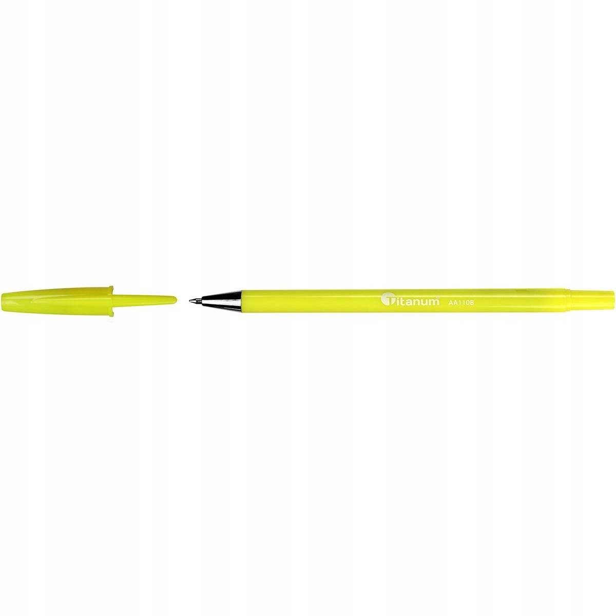 Titanum Neon AA110B Balpen 0.7mm Mix Kleuren Blauwe Inkt